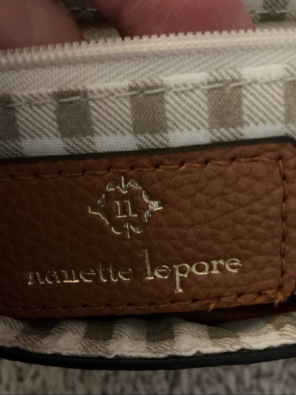 NWT Nanette Lepore vegan leather Buckle Shoulder Bag tennis prep classic preppy - Picture 6 of 11